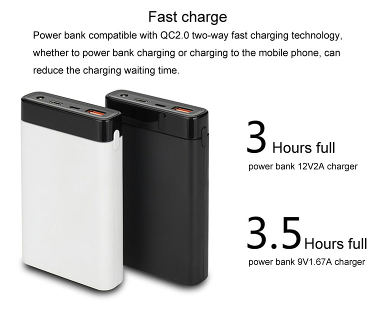 Type C port and QC2.0  power bank