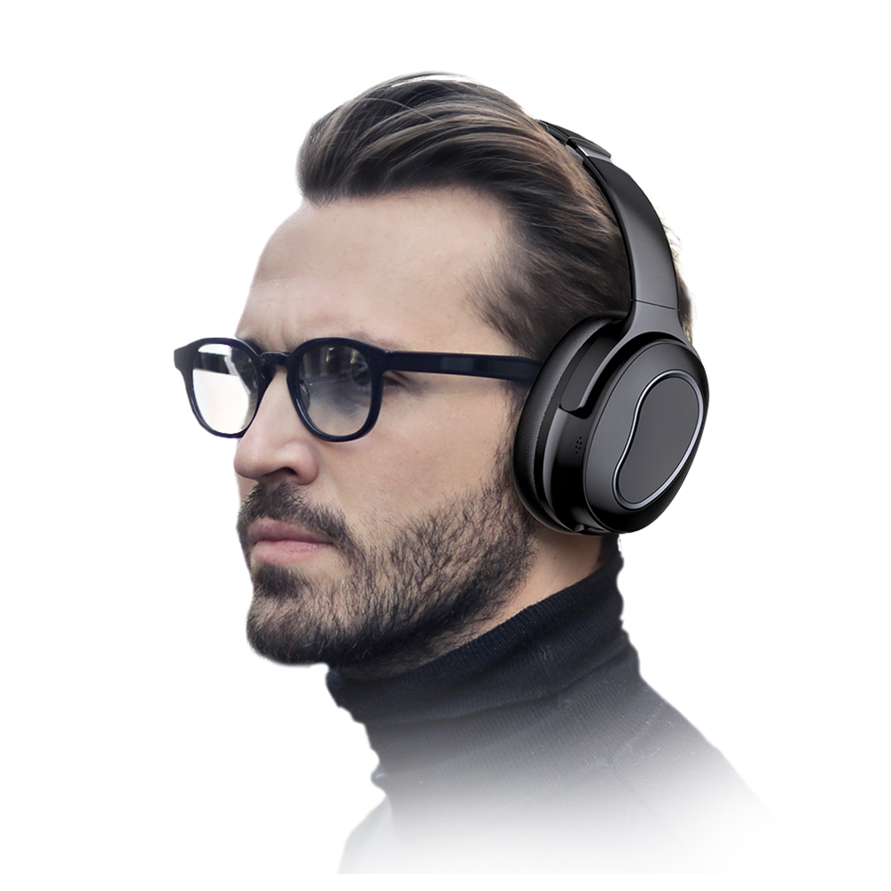 2020 New Wireless Headset Headphones Foldable BT 5.0 Beats Headphones with ANC Active Noise Cancelling Headphones